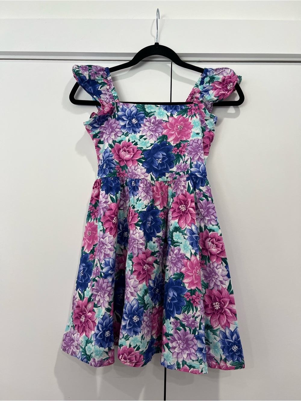 Janie and Jack Girls Pink Dahlia Floral Cutout Dress Size 8